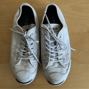 Converse Jack Purcell Low Sneakers in White Canvas - Size 7.5